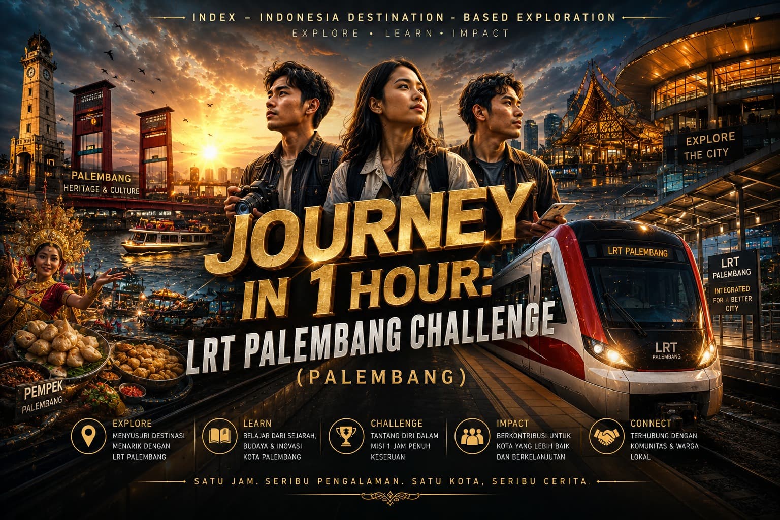 Journey in 1 Hour: LRT Palembang Challenge